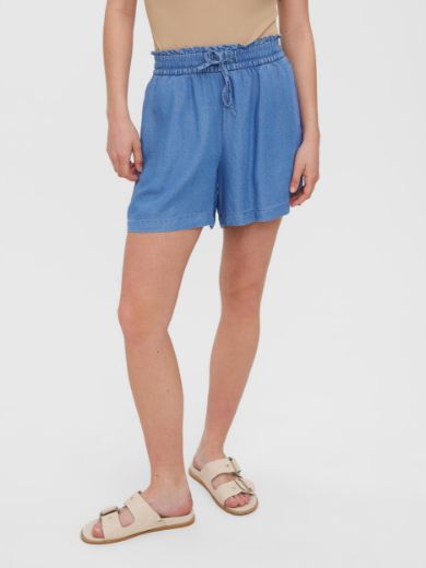 Picture of Vero Moda Tall Liliana Shorts Jeans Tencel, medium blue dots