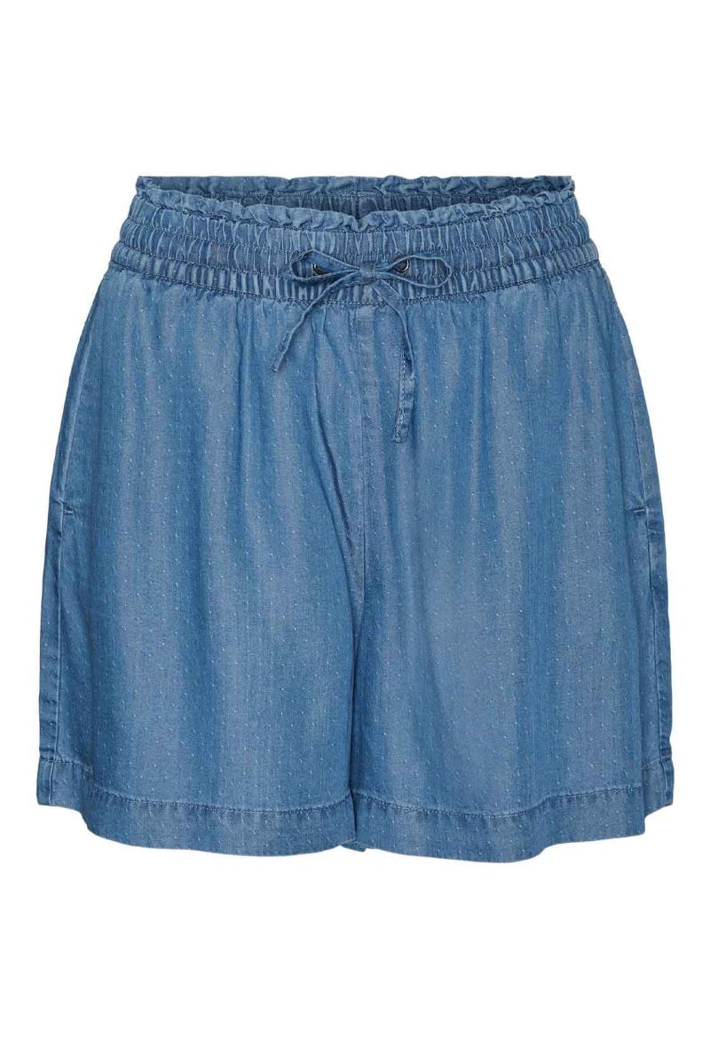 Picture of Vero Moda Tall Liliana Shorts Jeans Tencel, medium blue dots