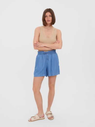 Picture of Vero Moda Tall Liliana Shorts Jeans Tencel, medium blue dots