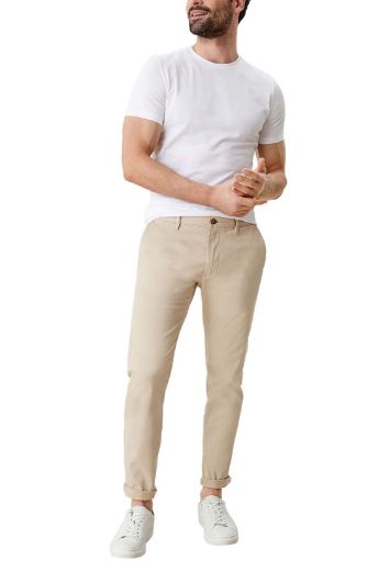 Image de s.Oliver Austin Chino Pantalon Cropped L36 Pouces, beige