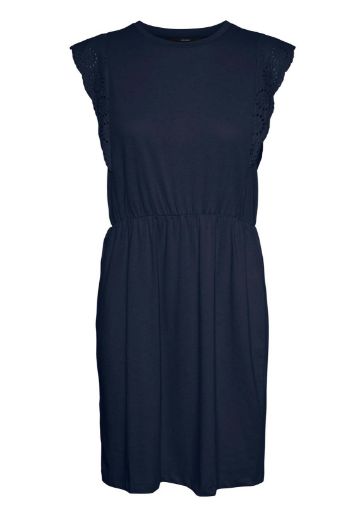 Bild von Vero Moda Tall Hollyn Jersey Minikleid mit Spitze, navy blau