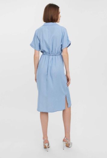 Bild von Vero Moda Tall Liliana Midi Kleid Tencel Denim, light blue denim