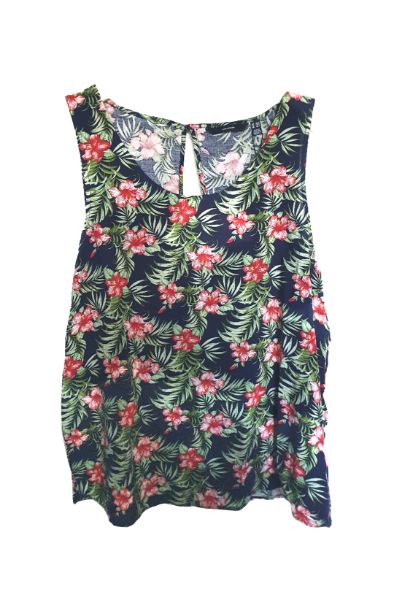Show details for Vero Moda Tall Easy Blouse Top Sleeveless, navy patterned Picture of Vero Moda Tall Easy Blouse Top Sleeveless, navy patterned