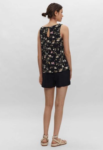 Picture of Vero Moda Tall Easy Blouse Top Sleeveless, navy patterned
