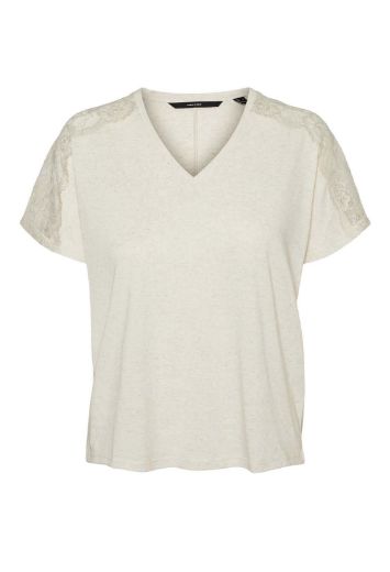 Picture of Vero Moda Tall June V-neck Linen T-Shirt