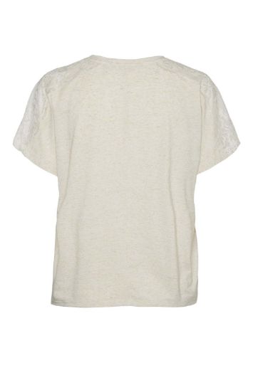Bild von Vero Moda Tall June T-Shirt mit V-Ausschnitt und Leinen