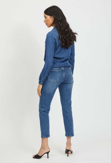 Picture of VILA Vero Moda Tall Bista Jeans Blouse with Tencel