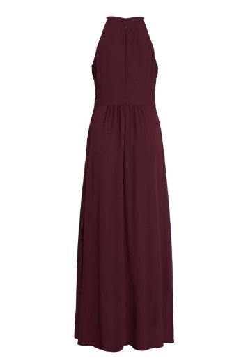 Image de VILA Vero Moda Tall Milina Halterneck Maxi Robe, winestasting