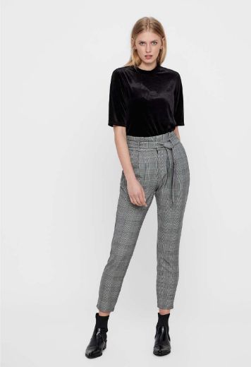 Picture of Vero Moda Tall Eva Paperbag Trousers Plaid