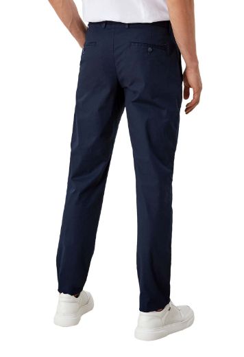 Image de Tall Pantalon Chino Cordon de Serrage Longueur 36, bleu marine