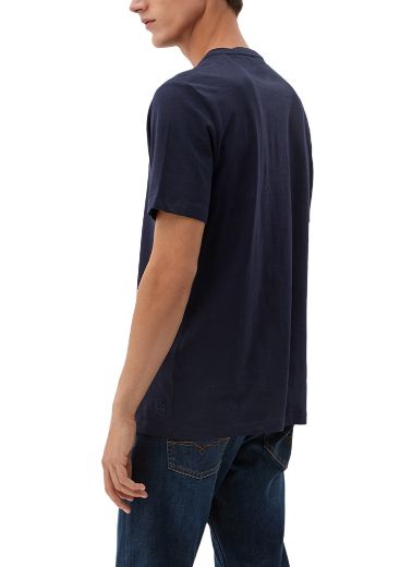 Image de s.Oliver Tall T-shirt à Col Rond avec Fermeture à Boutons