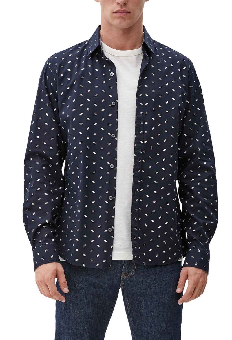 Picture of Tall Men's Shirt with Minimalist Pattern 71 cm Sleeve Length