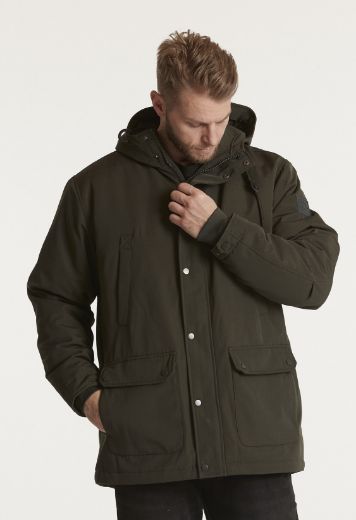 Picture of Hooded Winter Parka, black olive