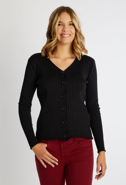 Zeige Details für Strickjacke, black Bild von Strickjacke, black