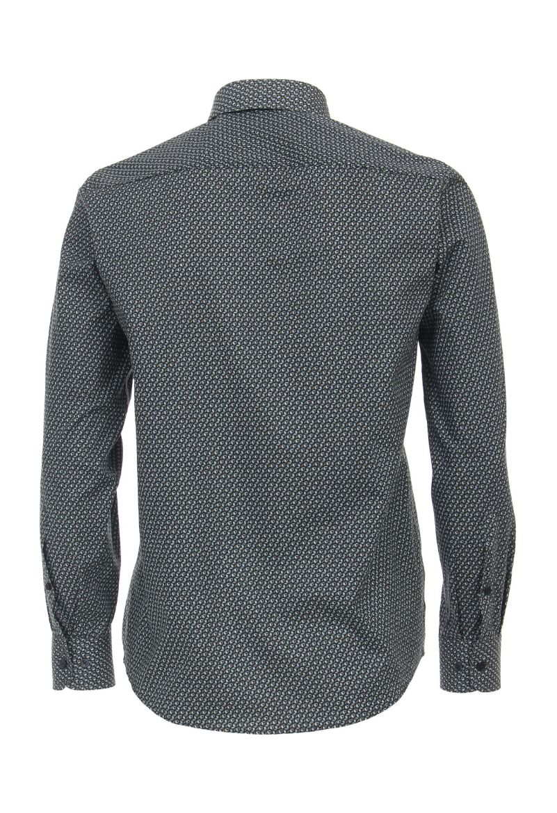 Bild von Casual Fit Langarm Hemd 72 cm Ärmellänge, aqua Minimalprint