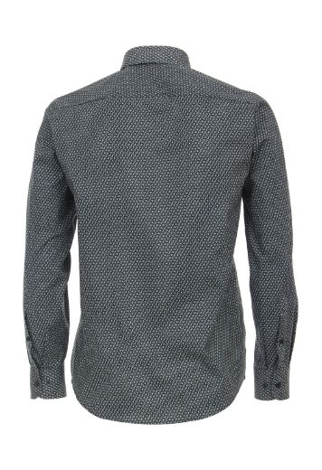 Bild von Casual Fit Langarm Hemd 72 cm Ärmellänge, aqua Minimalprint