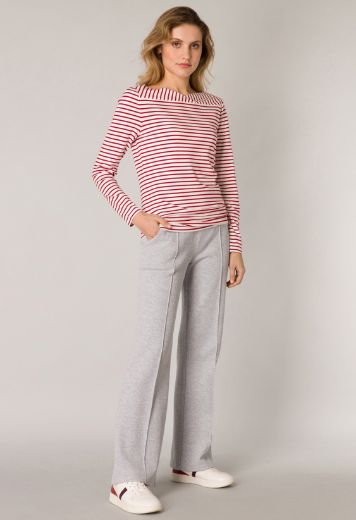 Picture of Long-Sleeved Shirt U-Boat Neckline, red striped