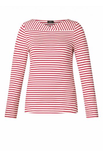 Picture of Long-Sleeved Shirt U-Boat Neckline, red striped