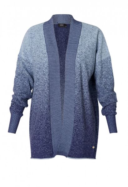 Zeige Details für Offener Long Cardigan, blue indigo Bild von Offener Long Cardigan, blue indigo