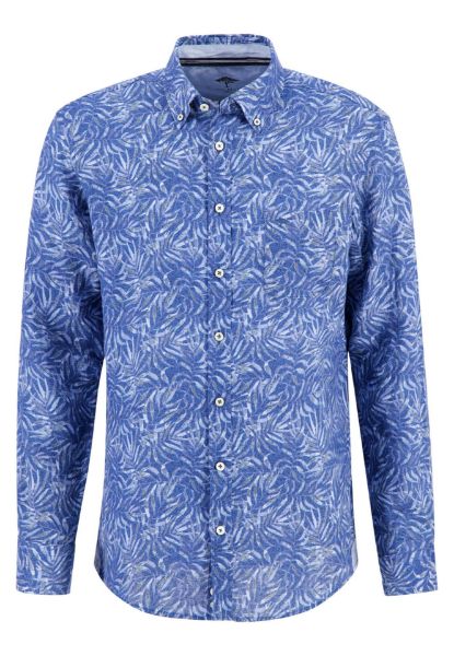Show details for Linen Shirt Long Sleeve 72 cm with Print, bright ocean Picture of Linen Shirt Long Sleeve 72 cm with Print, bright ocean