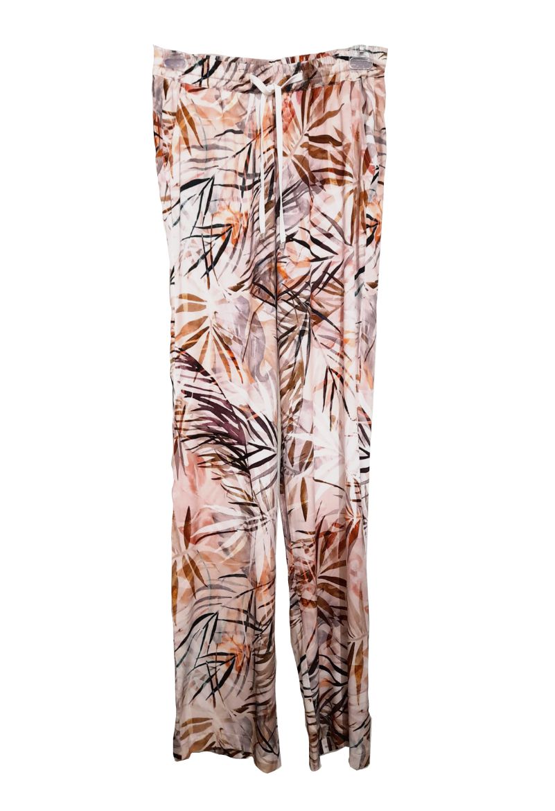 Picture of Tall Bahia Wide Summer Trousers L38 Inch, rosé leaves