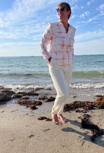 Image de Baumwolle Chino Hose, offwhite