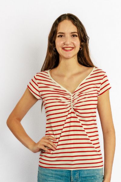 Zeige Details für Damen T-Shirt Gestreift Bild von Damen T-Shirt Gestreift