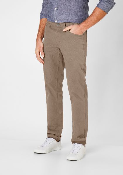 Zeige Details für Milton 5-Pocket Style Hose L36 Inch, beige print Bild von Milton 5-Pocket Style Hose L36 Inch, beige print
