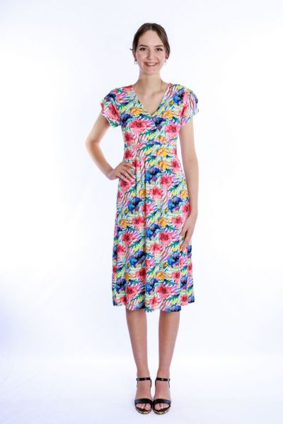 Show details for Midi Dress, flower print Picture of Midi Dress, flower print