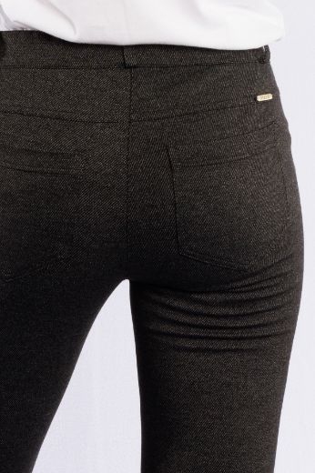 Image de Tall Pamela Jersey Pantalon à enfiler L38 pouce, noir gris minimalprint