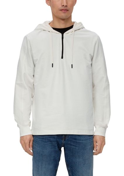 Zeige Details für s.Oliver Tall Hoodie mit Zip, offwhite Bild von s.Oliver Tall Hoodie mit Zip, offwhite