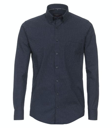 Picture of Casual Fit Long Sleeve Shirt 72 cm, dark blue minimal print