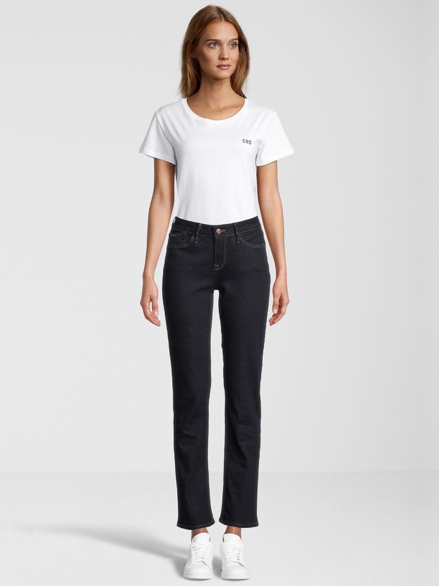 Picture of Tall Cross Jeans Rose Straight Leg L36 Inch, dark blue raw