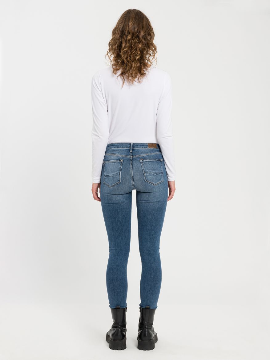 Image de Tall Cross Jeans Alan Skinny Fit L36 Inch, bleu fumé vieilli