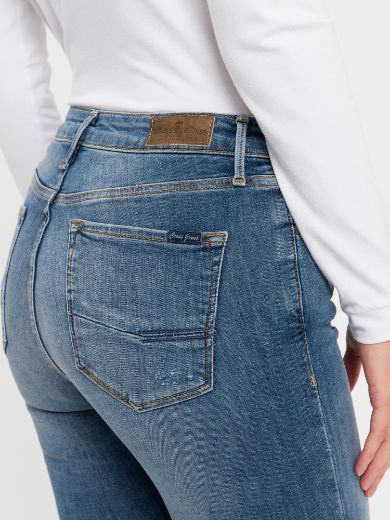 Image de Tall Cross Jeans Alan Skinny Fit L36 Inch, bleu fumé vieilli