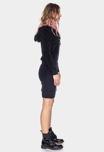 Picture of Long sleeve dress Suna knitted organic cotton GOTS, black