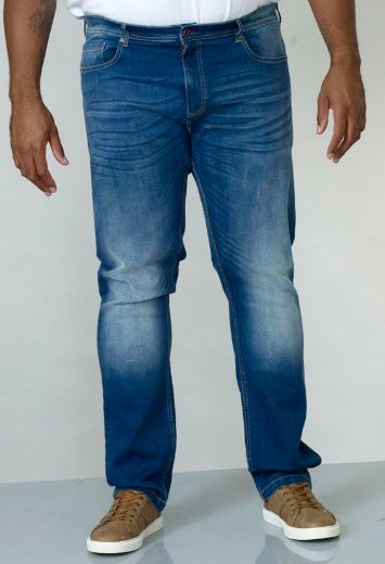 Picture of Jeans Ambrose D555 stretch tapered L38 inches, blue stonewash