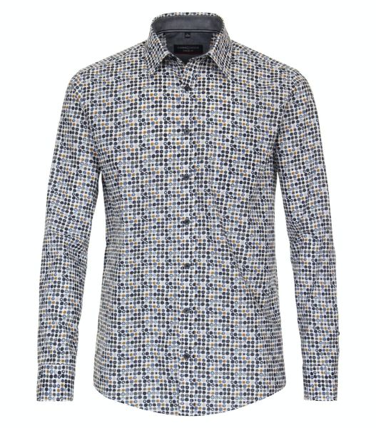 Show details for Tall Men's Shirt Casual Fit 72 cm Sleeves, print blue grey Picture of Tall Men's Shirt Casual Fit 72 cm Sleeves, print blue grey
