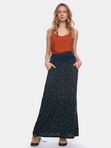 Picture of Maxi skirt Sia, blue-green patterned