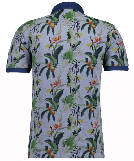 Picture of Tall Polo T-Shirt, blue flower print