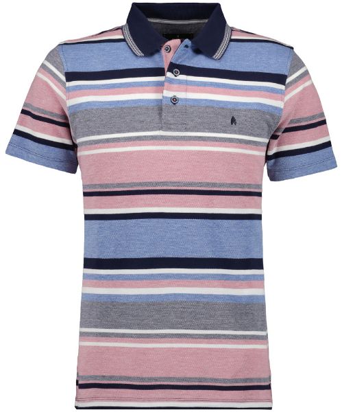 Agrandir l'image de Tall Polo à Manches Courtes, rouge bleu rayé Image de Tall Polo à Manches Courtes, rouge bleu rayé