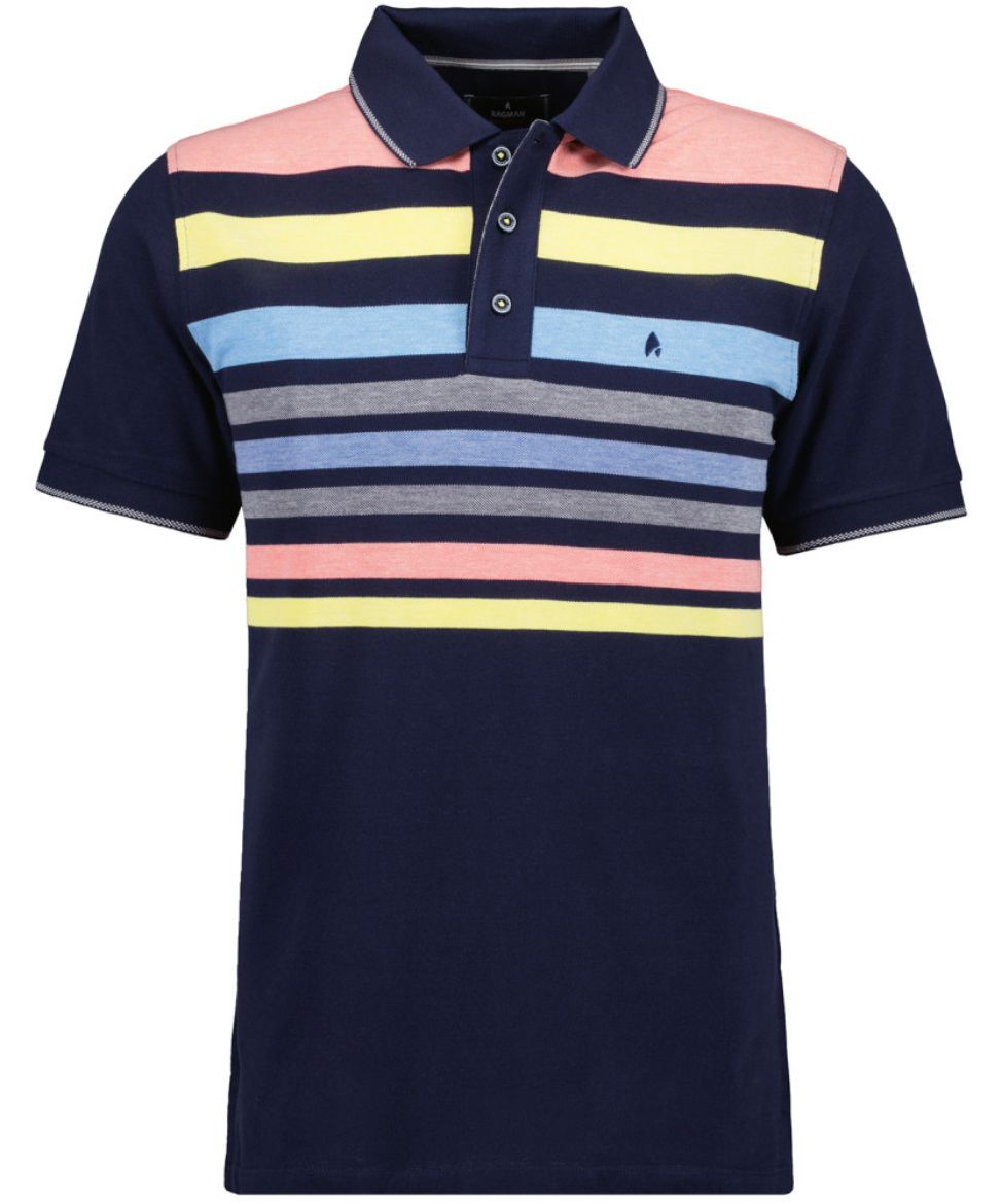 Picture of Tall Polo Shirt Short Sleeve, multi colour striped