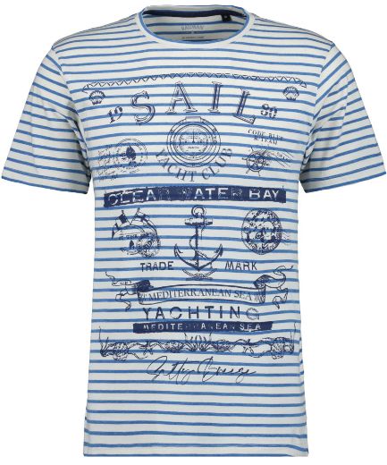 Picture of Tall Men's T-shirt,  striped with print