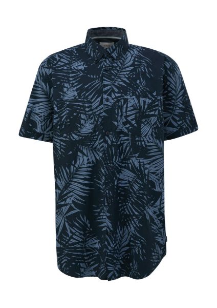 Show details for Tall Short Sleeved Shirt All-Over Print, dark blue Picture of Tall Short Sleeved Shirt All-Over Print, dark blue