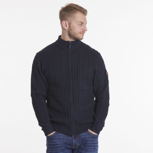 Image de Tall Cardigan en Tricot, bleu marine