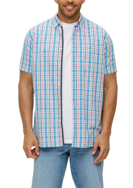 Show details for Tall Men Short Sleeve Shirt Checked Picture of Tall Men Short Sleeve Shirt Checked