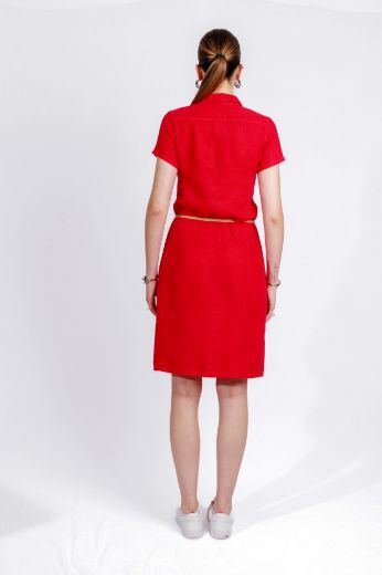 Picture of Tall Ladies Linen Dress Midi