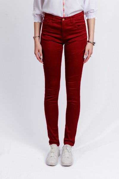 Zeige Details für Tall Slim Fit 5-Pocket Style Damen Hose L36 Inch, bordeaux rot Bild von Tall Slim Fit 5-Pocket Style Damen Hose L36 Inch, bordeaux rot