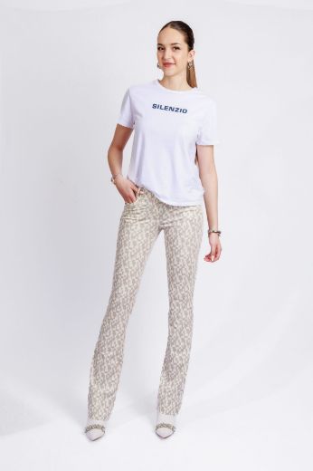 Picture of Tall slip-on trousers Pamela Kick L38 inch, patterned