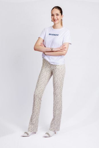 Picture of Tall slip-on trousers Pamela Kick L38 inch, patterned